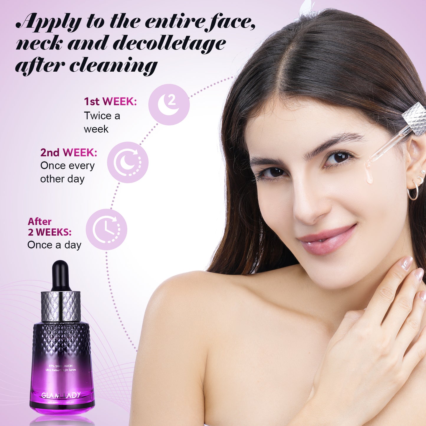 GLAM LADY 97% SNAIL MUCIN ULTRA RETINOL NIGHT SERUM